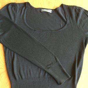 Black Anthropologie scoop neck sweater